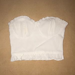 Super down white tube top